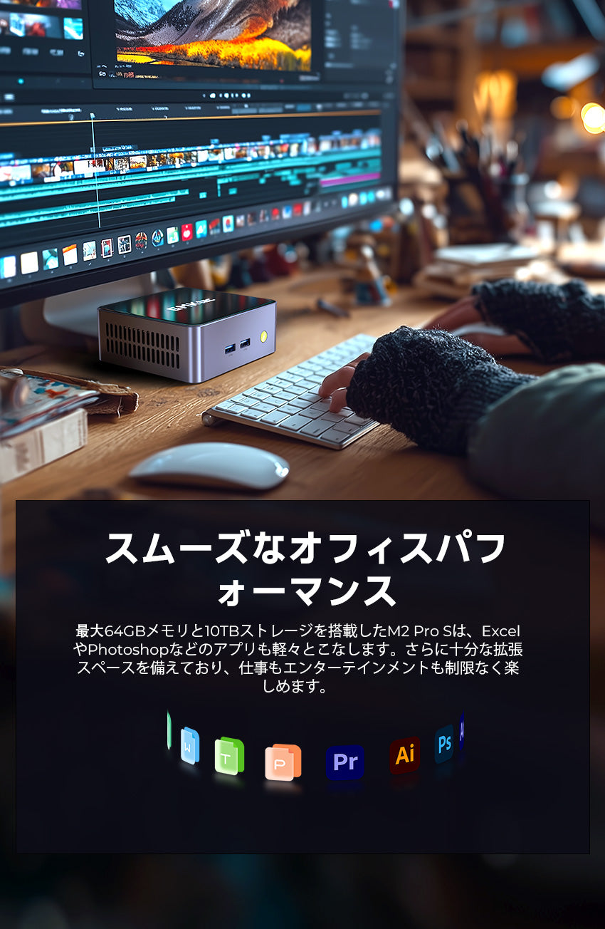GMKtec M2 Pro S Intel Core™ i7-1185G7 ミニPC