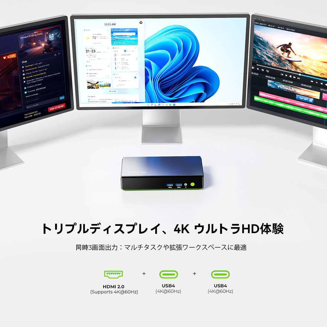 GMKtec K13 Intel® Core™ Ultra 7 256V ミニPC