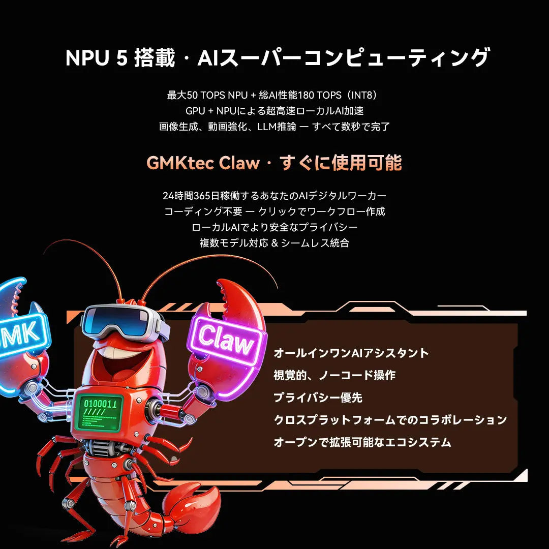 GMKtec EVO-T2 Intel Core Ultra X7 358H / X9 388H AI ミニPC GMKtec