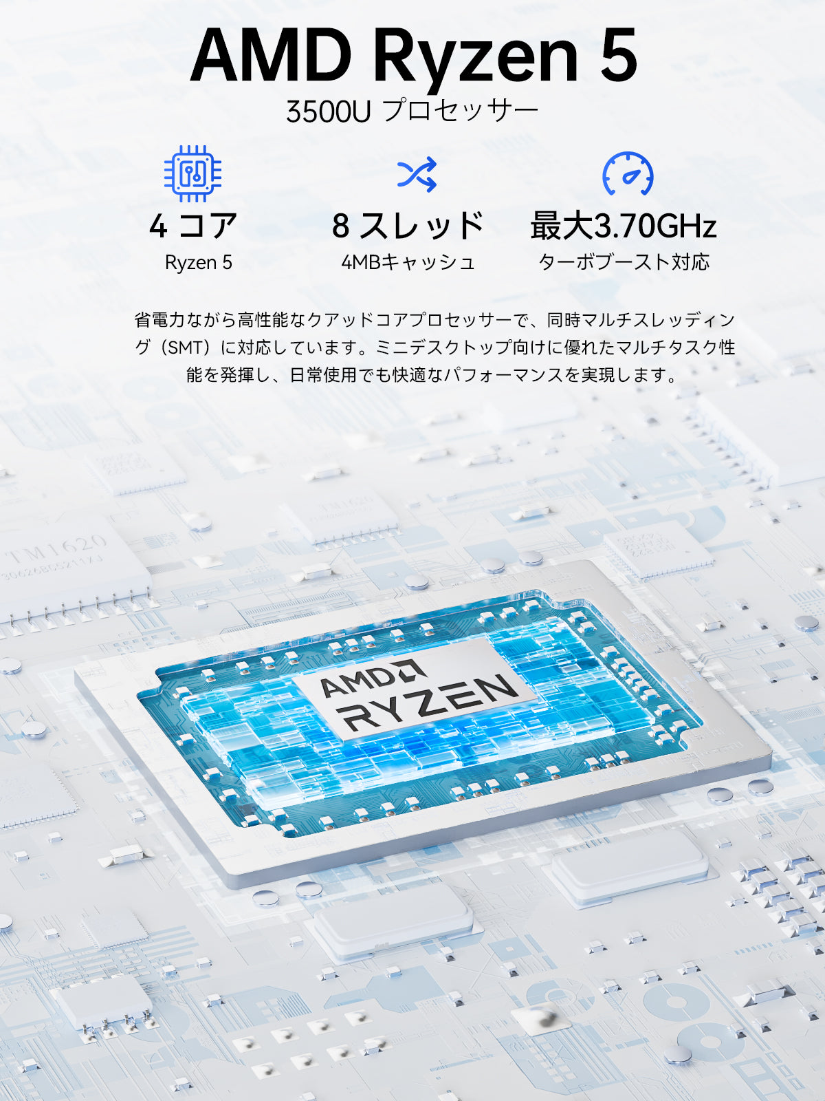 GMKtec G10 AMD® Ryzen™ 5 3500U ミニPC