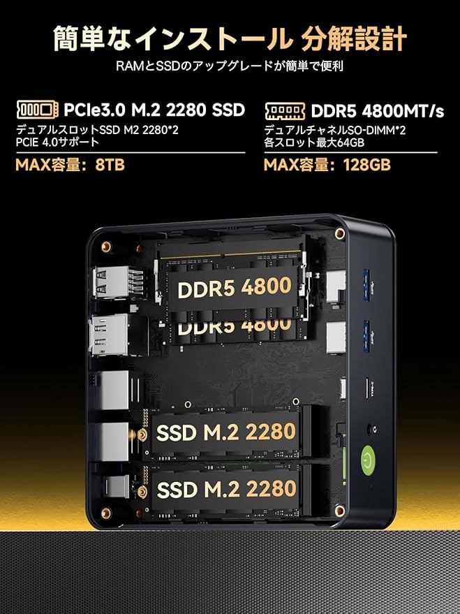 GMKtec M6 Ultra AMD Ryzen™ 5 7640HS ミニPC