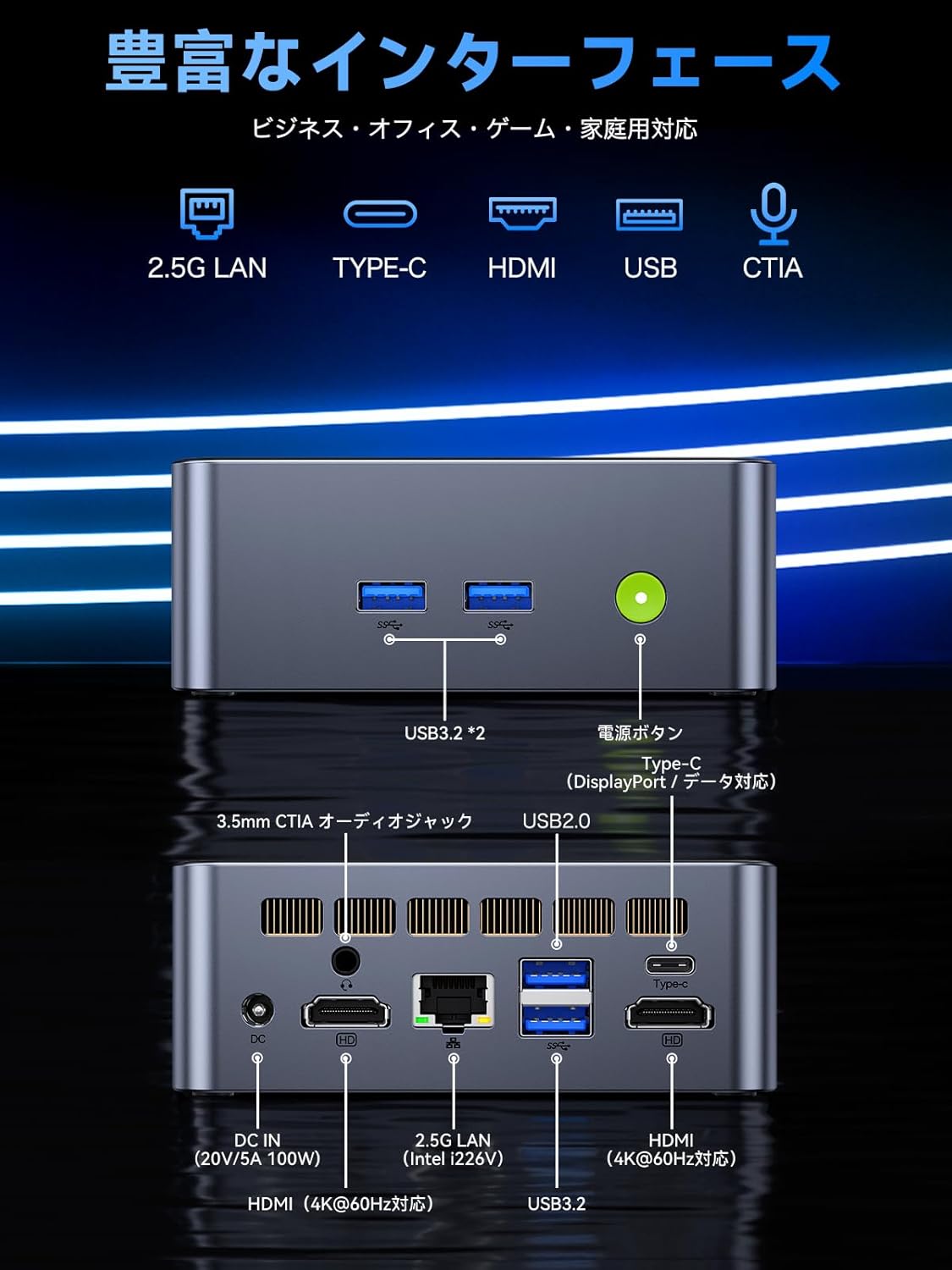 GMKtec M3 Ultra Intel® i7-12700H ミニPC
