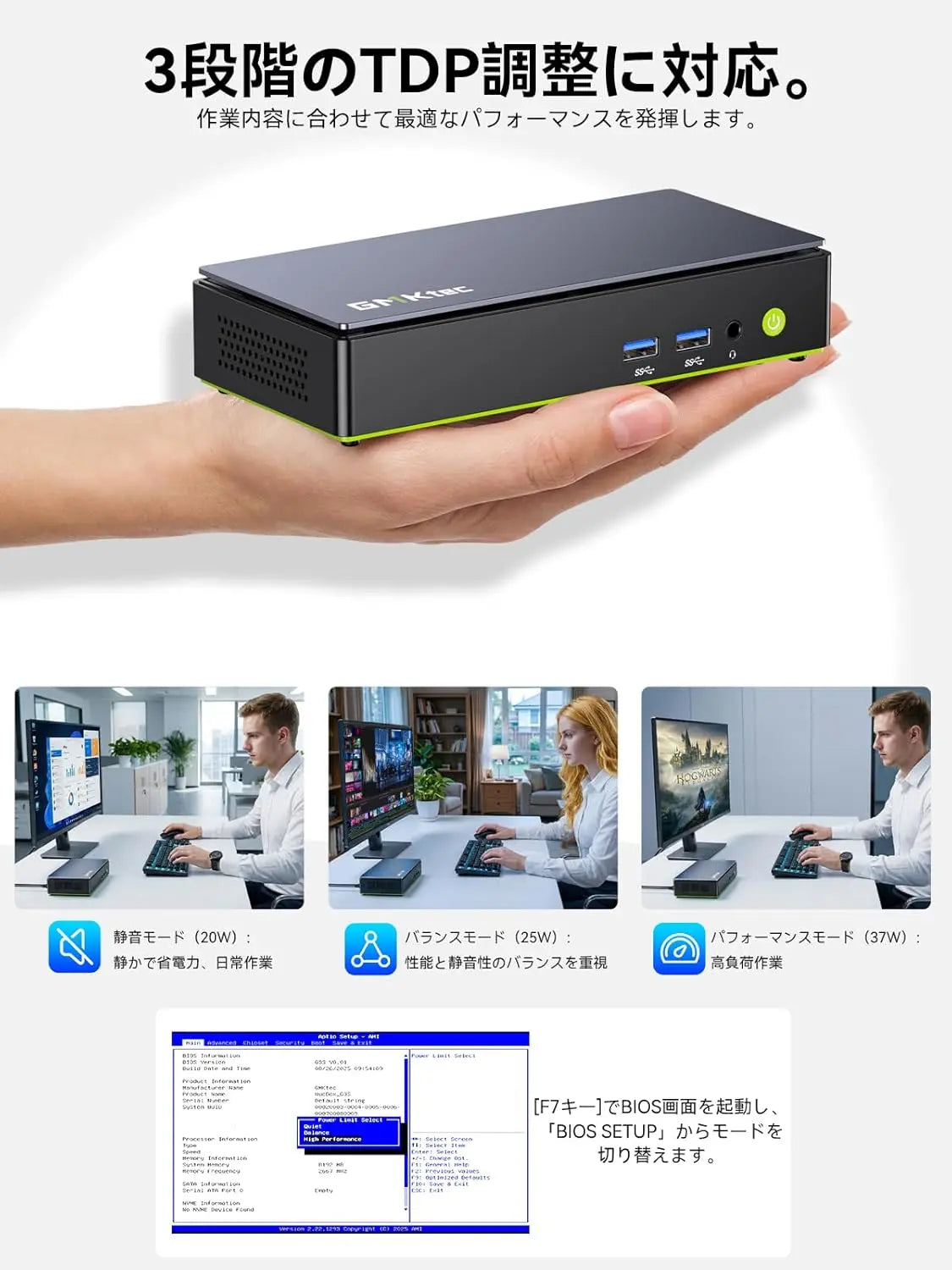 GMKtec K13 Intel® Core™ Ultra 7 256V ミニPC GMKtec