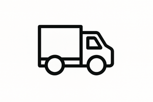 白底图，中间是一辆粗线条的小卡车