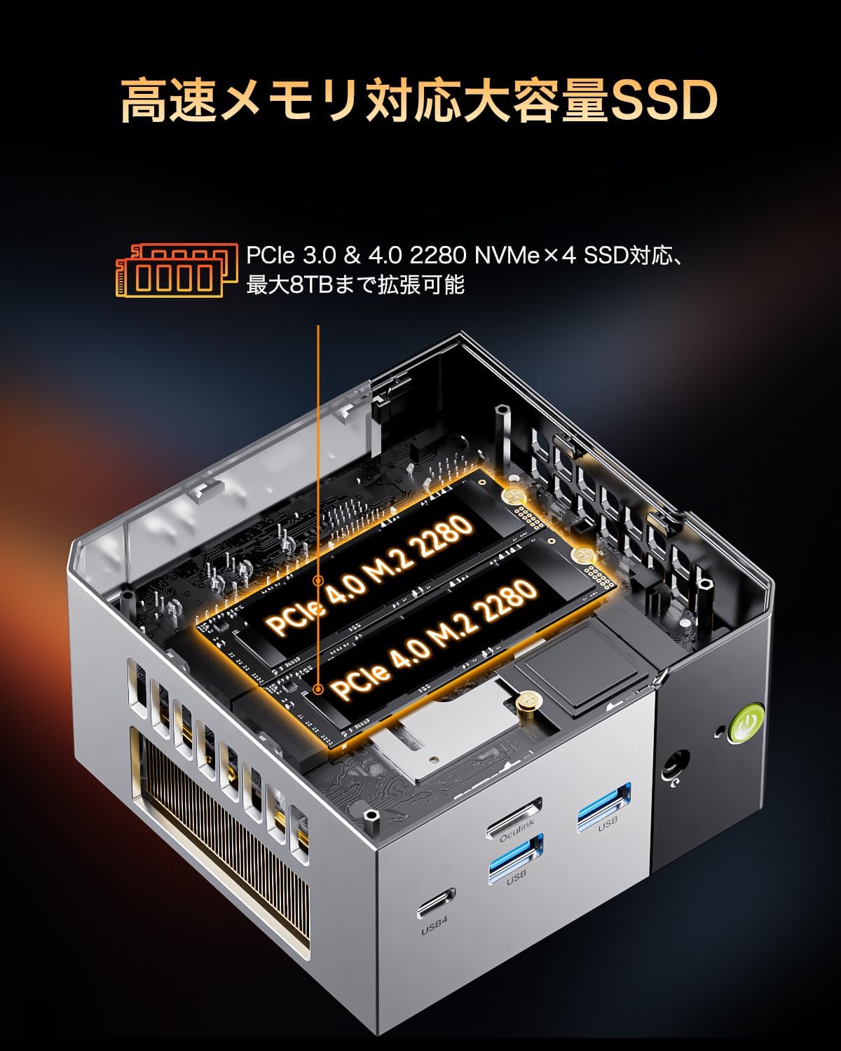 GMKtec EVO-X1 AMD Ryzen™ AI 9 HX 370 ミニPC